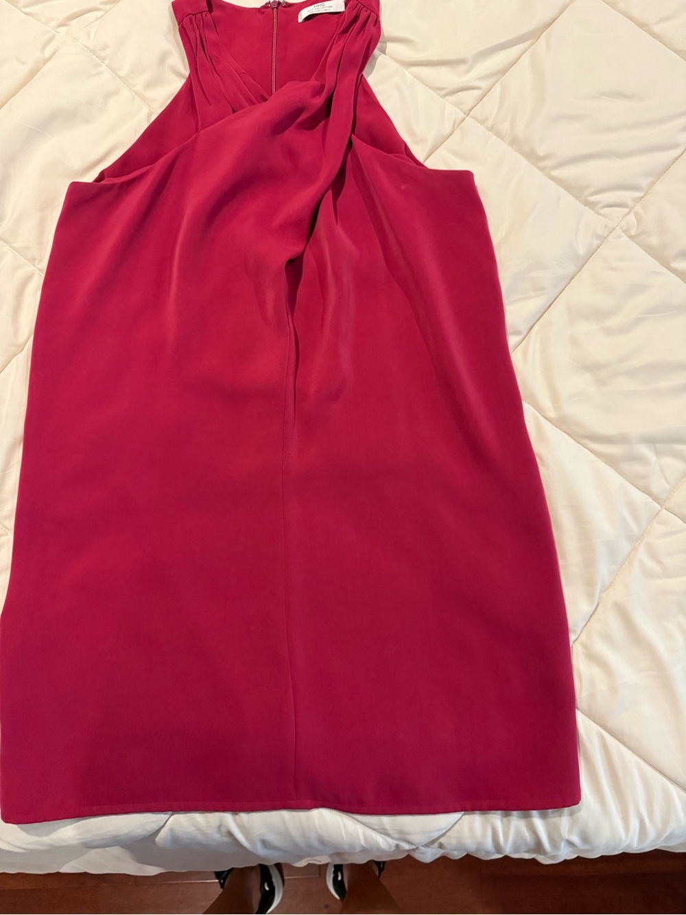 MNG Suit Collection Women's dark pink halter neck beautiful  Dress